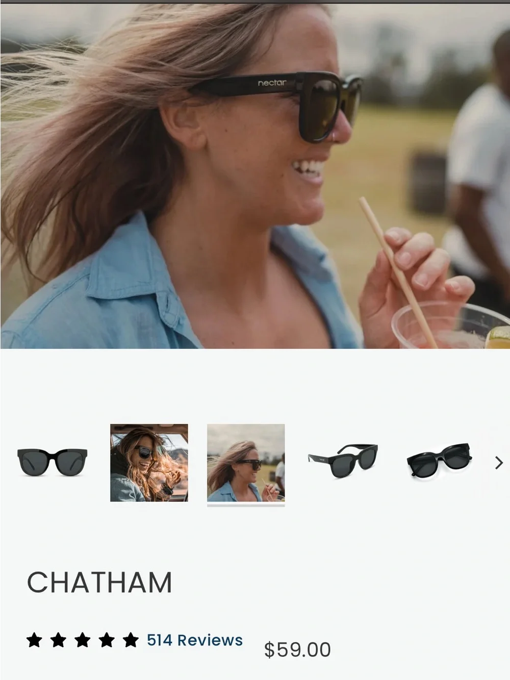 Nectar Black Sunglasses